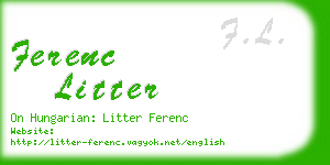 ferenc litter business card